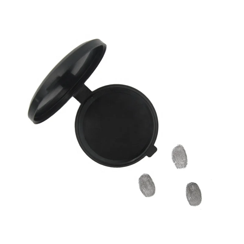 Cheap price round fingerprint pad professional black fingerprint stamp pad thumb print pad