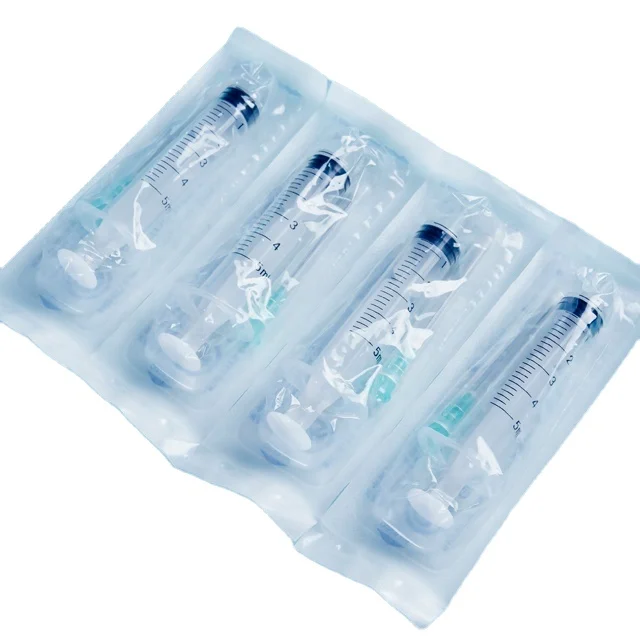 Syringe packaging manufacturer for 1ml 2ml 5ml 10ml 12ml with blister film paper