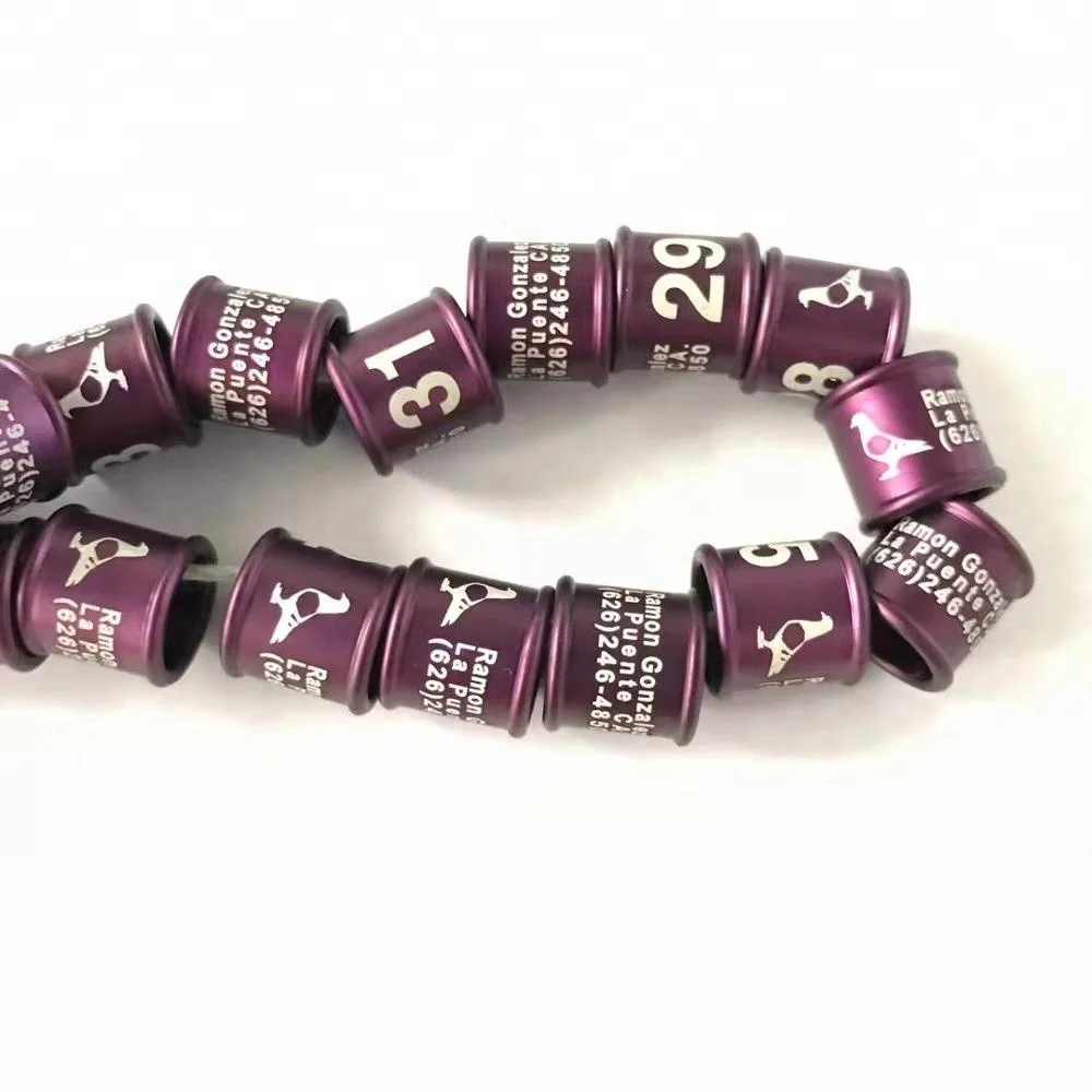  Индивидуальные алюминиевые шайбы для голубей кольца ножек