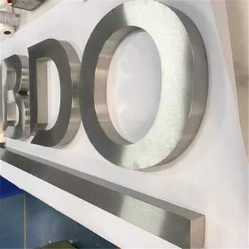 Custom stainless steel metal non-illuminated lettering for Industrial & Manufak Turinfacilitis