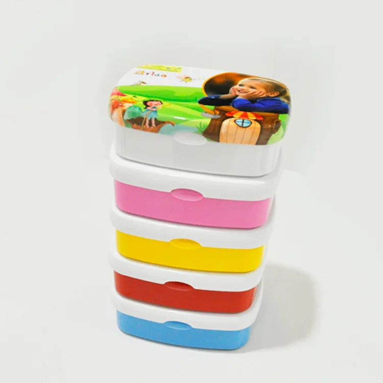 Personalized Oval Shape Lunch Box Sublimation Blank Plastic Food Container