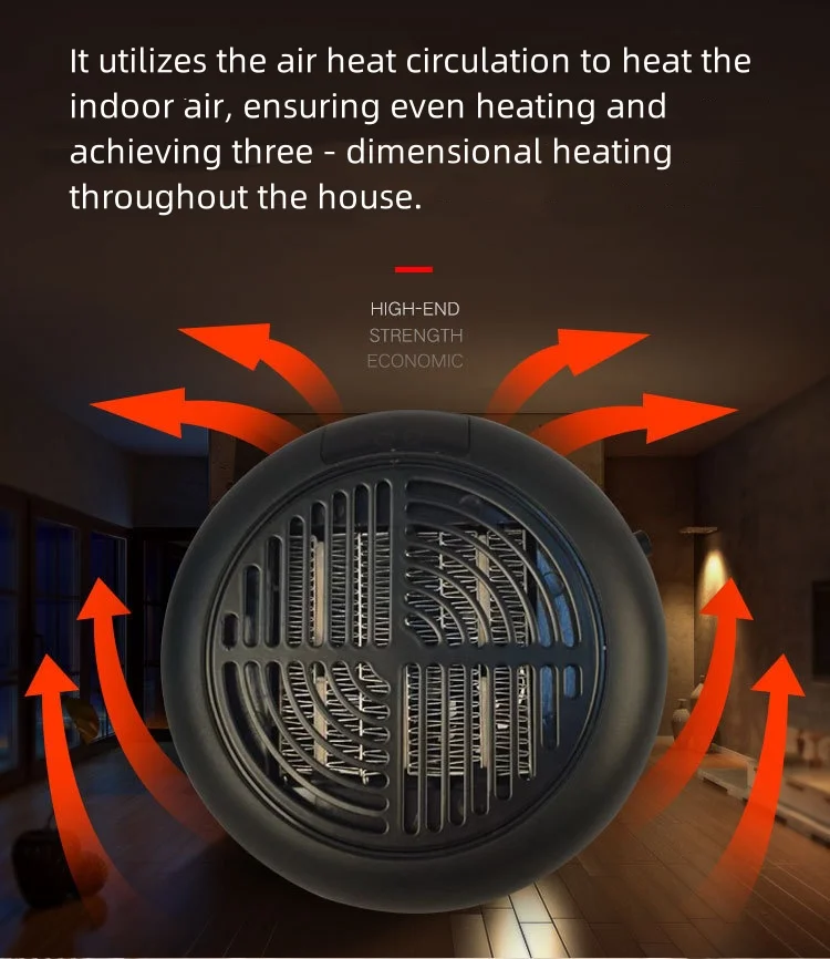 Cheap Mini Warm Air Hot Selling Product Home Office Desktop Small Wall Mounted Dual-purpose Circular Portable Electric Heater