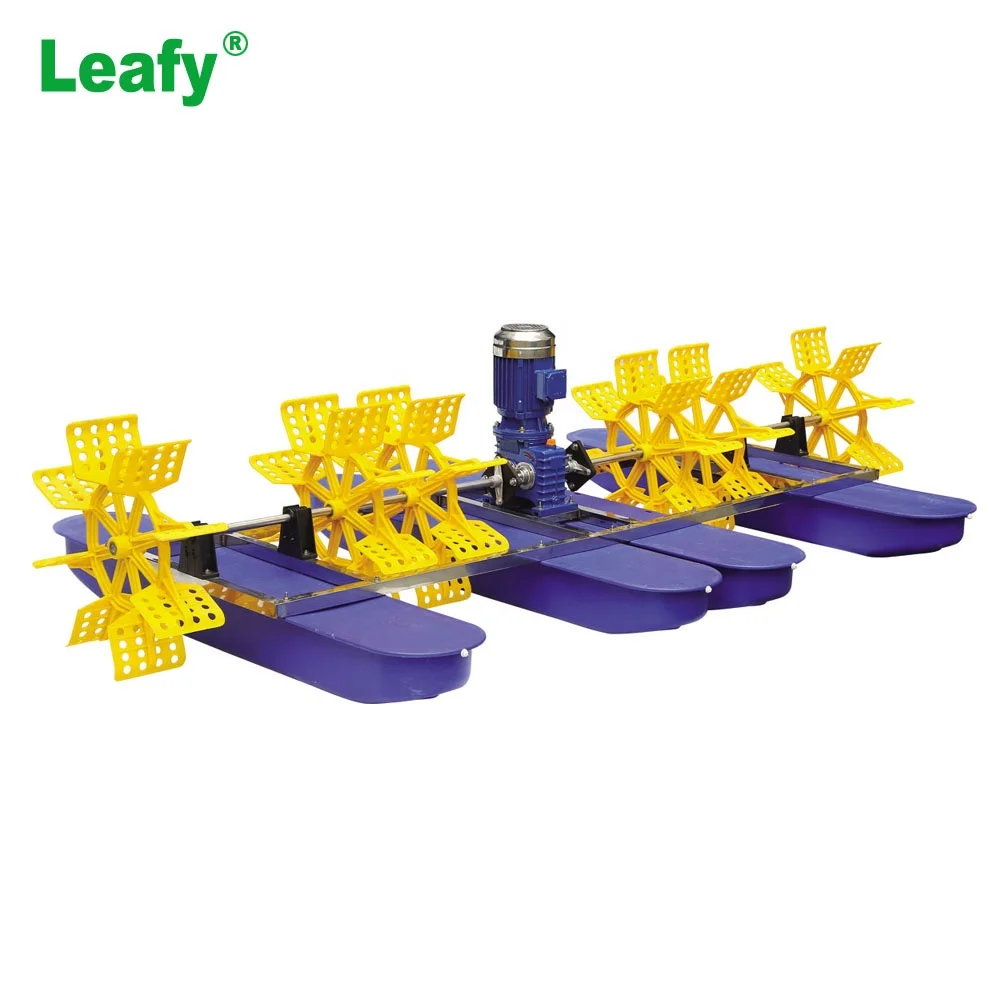 fish pond aerator  water leafy paddle wheel aerator machine