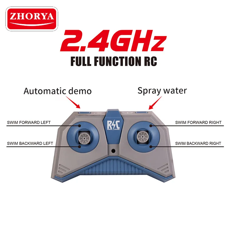 Leemook Simulation Remote Control Fish  Boat Toy Kids Electric remote control spray fish rc shark toy