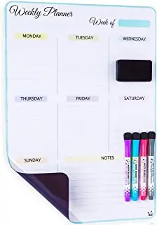Custom Dry Erase Calendar Kit Magnetic Calendar for Refrigerator Monthly Fridge Calendar Whiteboard