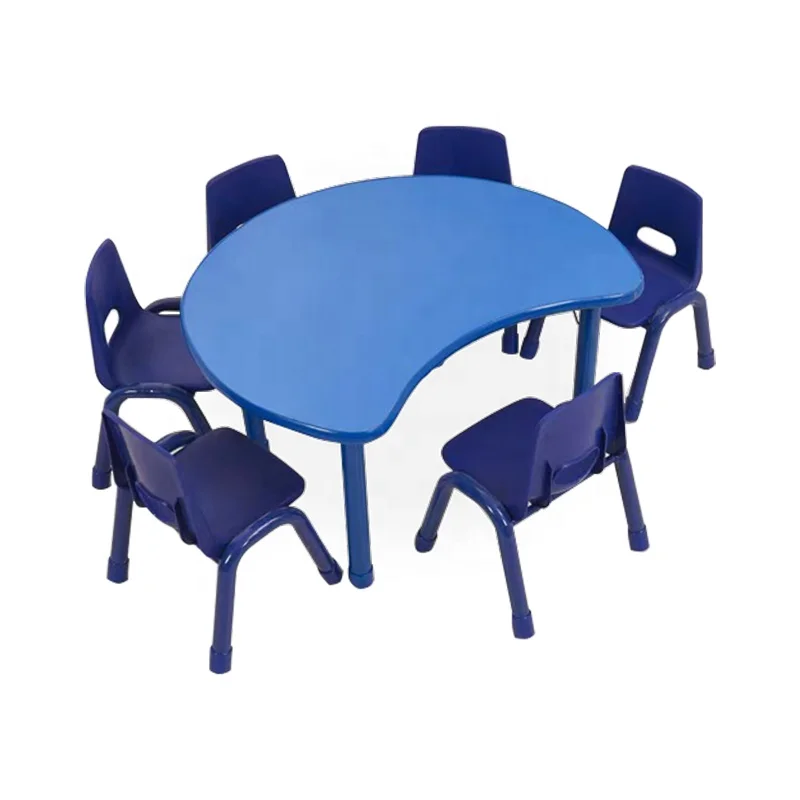 Factory Price Kindergarten Furniture Sets Children Study Table And Chair Composable Tables Preschool Kids Plastic Desk Chair