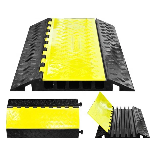 Durable event rubber 3 channel cable protector 1m length for