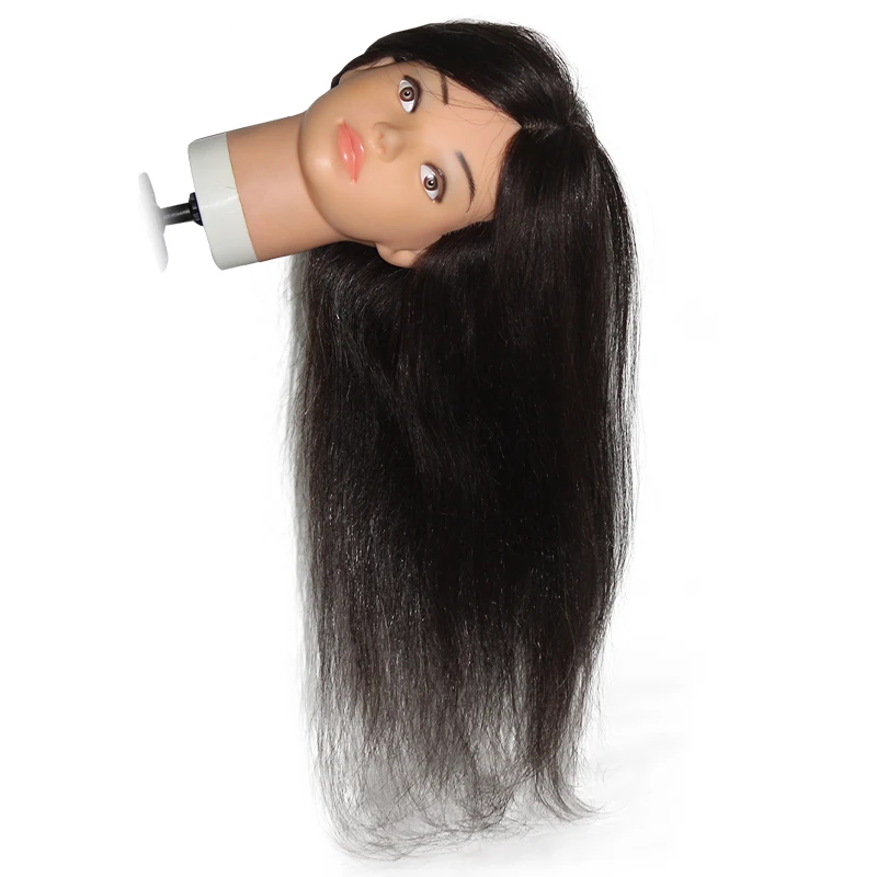 Factory outlet Cosmetology 100% Real Human Hair Salon Practice Hairdresser Training Head Mannequin Dummy Doll Mannequin Head