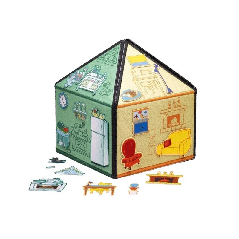 2022 Felt doll house parent-child interactive 3D early education set DIY early education toys for Maternity and baby shop