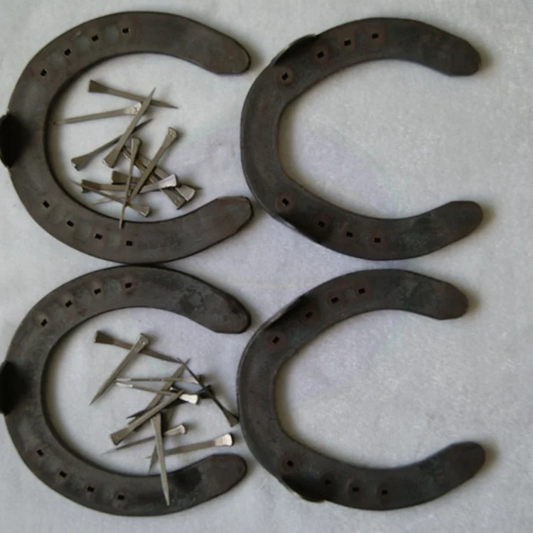 Chinese equestrian factory direct supply whoelsale in bulk steel horse hoof shoes for horses