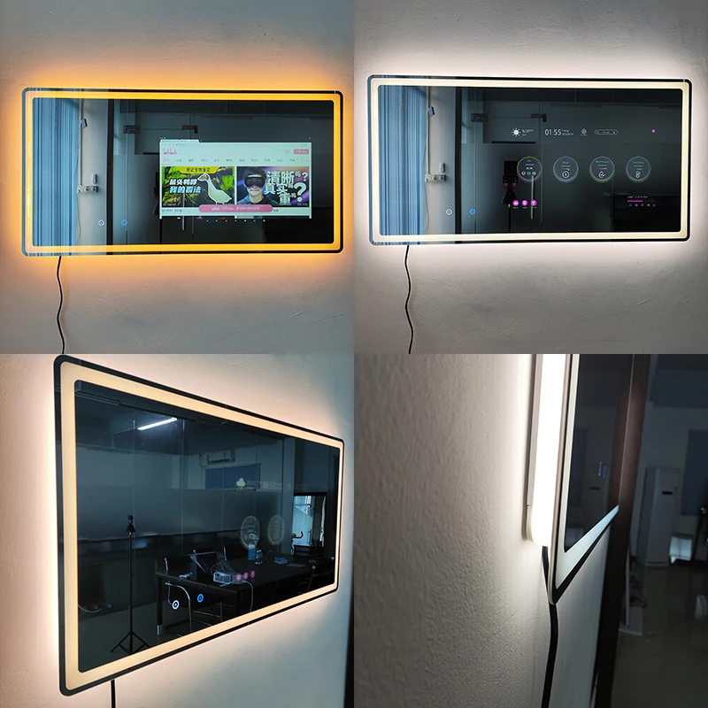 Solid Structure Half Mirror Plate Beam Splitter T/R=50:50 30:70 Spectroscope Glass Kitchen Bathroom Hotel Advertising Machines