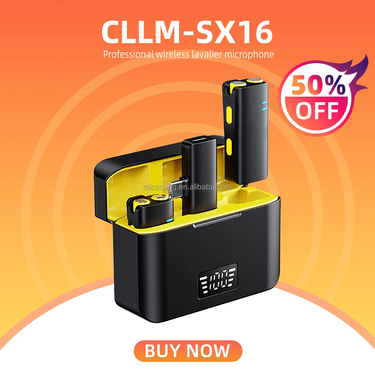 CLLM-SX16 Professional Level Dual Mini Lavalier Microphone Live Radio Noise Reduction Ultra Clear Sound Reception Plug and Play