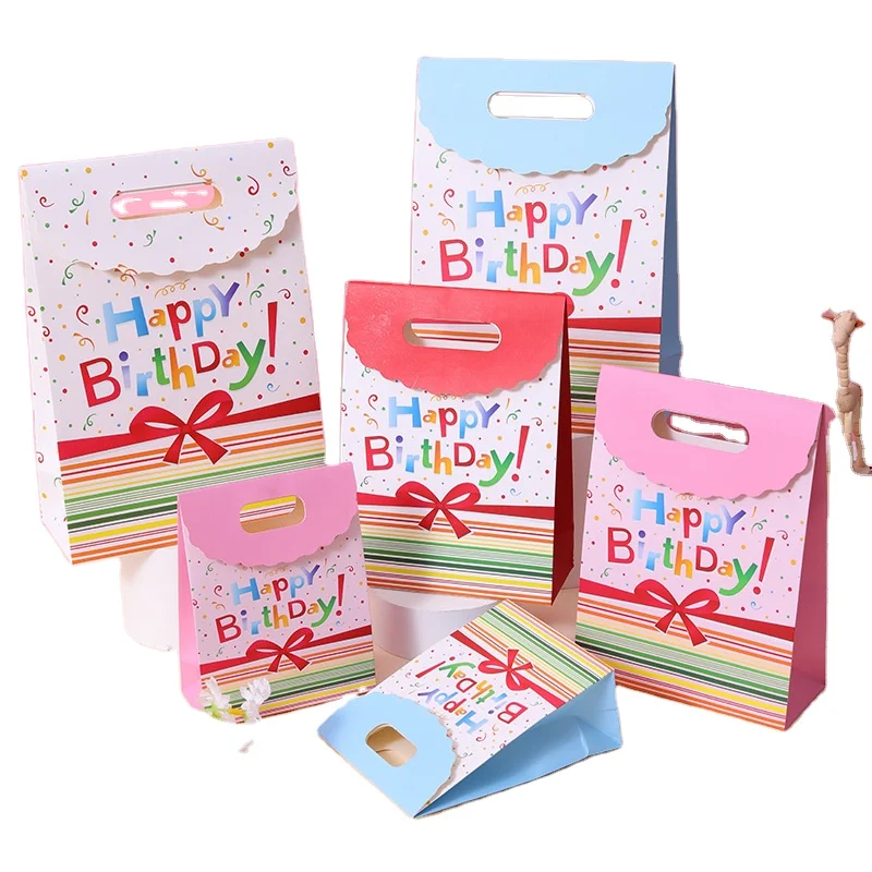 Gift Bags Wholesale Animal Theme Happy Birthday Party Favor Candy Snack Gift Bags For Kids