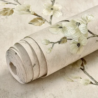 
New Product Chinese Design Style Bedroom Decoration Designs Wall Paper Background Wall Pvc 3d Wallpapers/wall Coating 