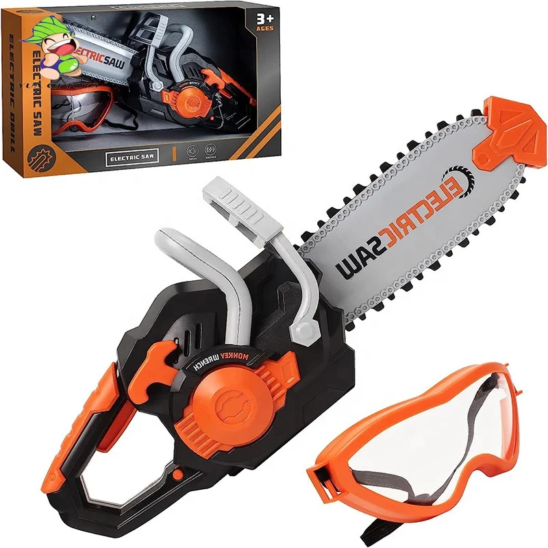 YQ New Arrived Boys Tools Play Set Toys Electric Chain Saw With Sound Toys Garden Tools