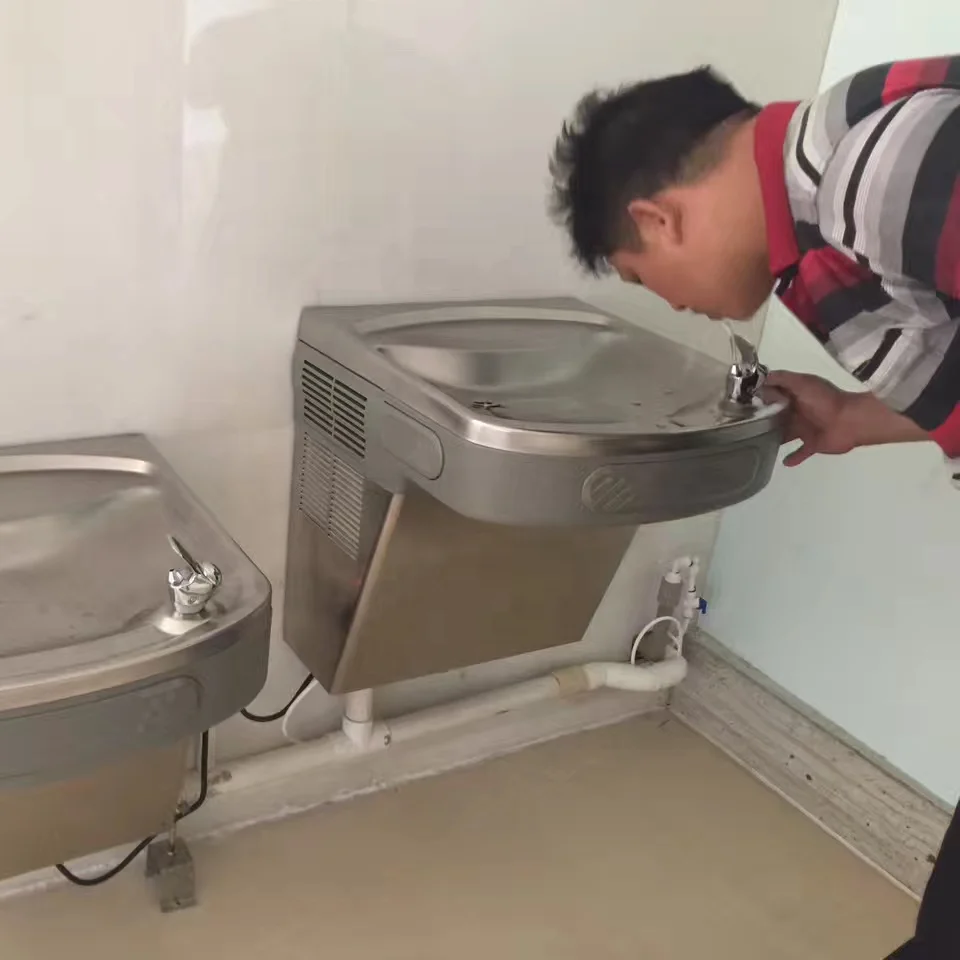 hot SS304 Wall Mounted Drinking Water Fountain Water Cooler For School Use