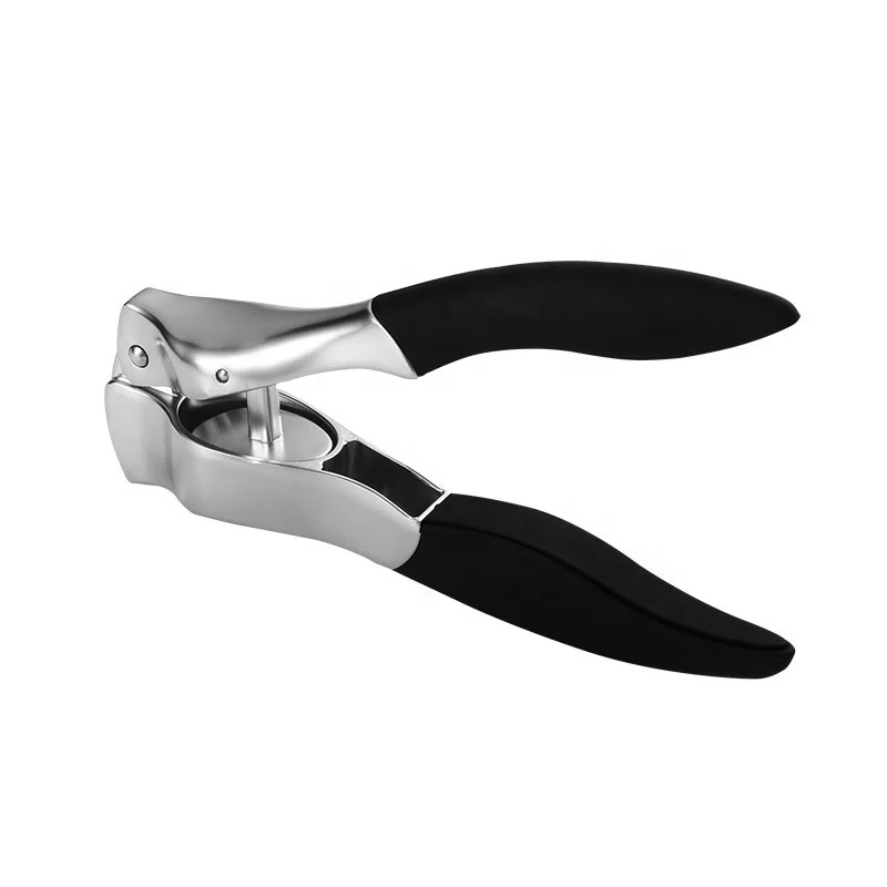 Creative kitchen gadgets Black handle zinc alloy garlic press Effortless manual garlic puree crushing garlic clip