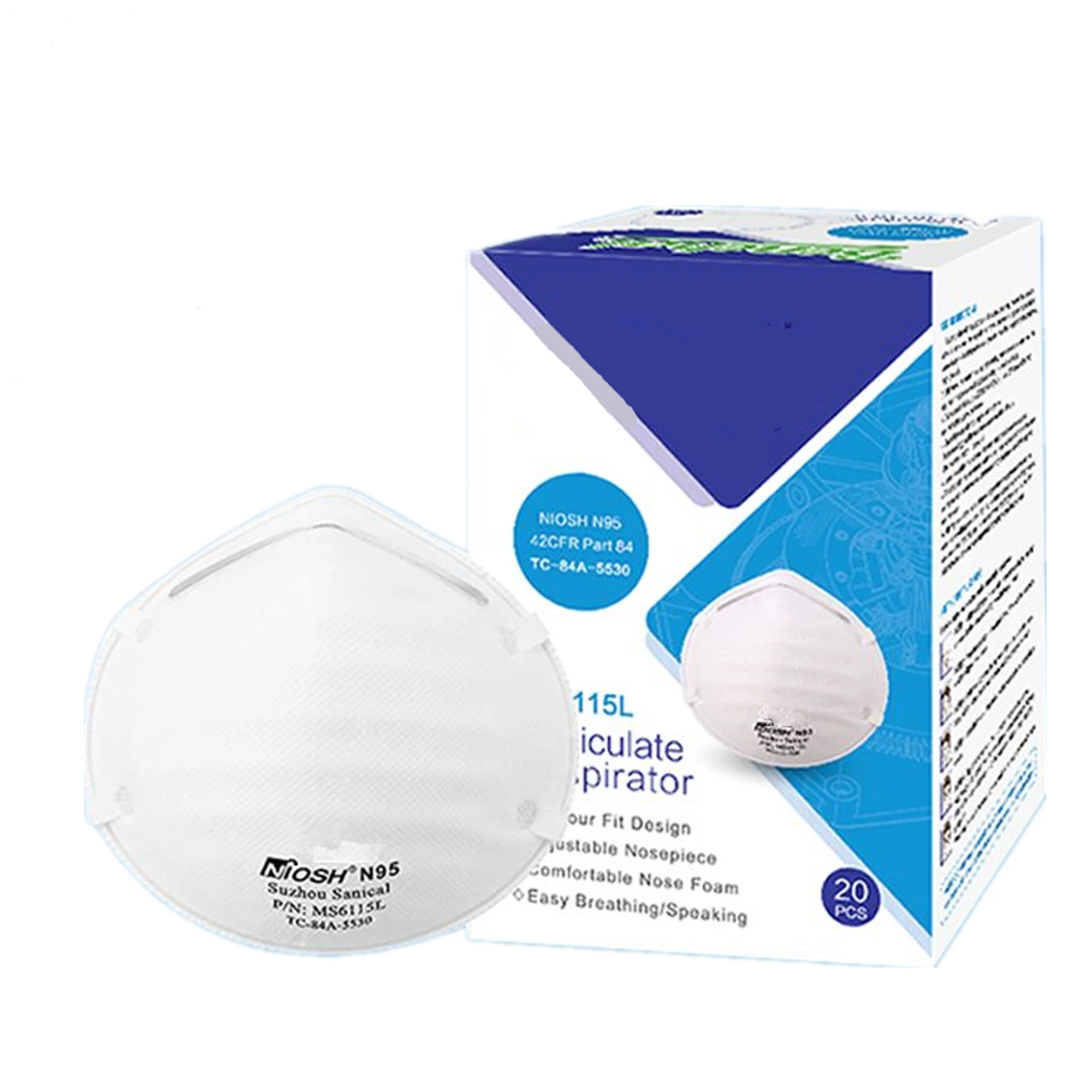 2021 USA Best Sales 5 layers Cup Shape Half KN95 FaceMask Respirator 5Ply N Kn 95 Disposable 8210 Protective Face Masks