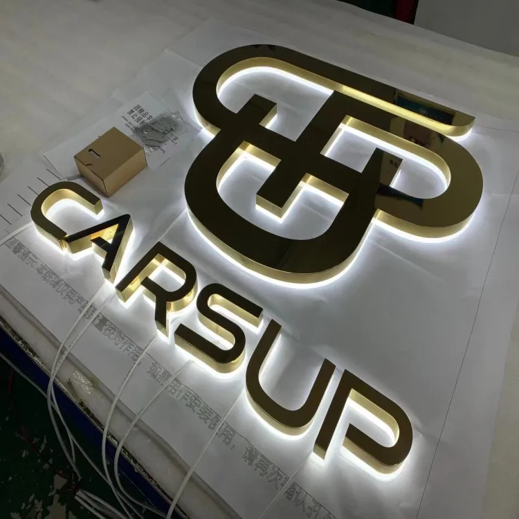 business sign board led back light logo office commercial business reception led signs 3d signage backlit custom sign