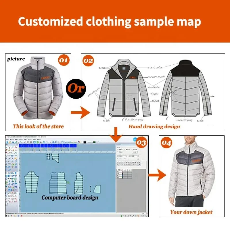 OEM Custom Design winter new fashion white duck down jacket detachable fur bottom men puffer jacket