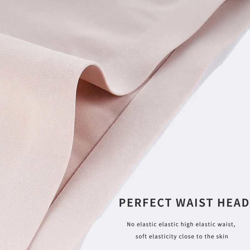 Natural Latex Seamless Ice Silk Underwear Anti-Bacterial Breathable trackless underpants Women pure color Panties