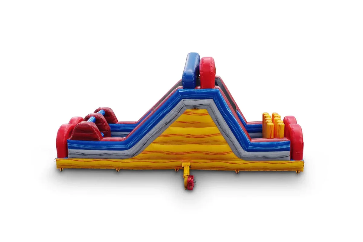 35ft Inflatable Water Slide Obstacle Course for Kids and adults outdoor inflatable games