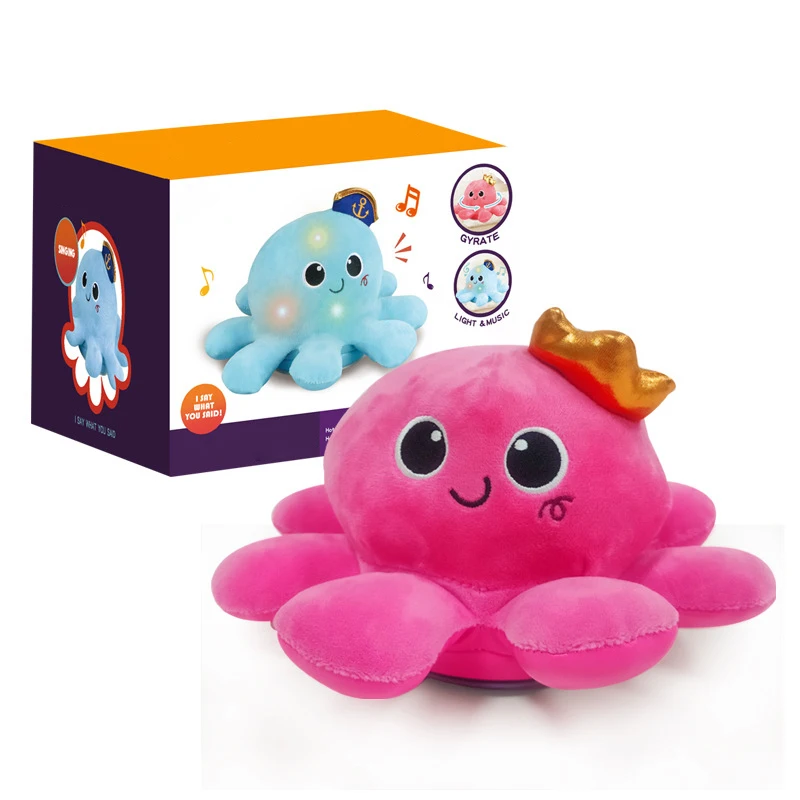 Crawling & Walking Baby Toys 6 To 12 12-18 Month Musical Plush Octopus Light Up Voice Control Dancing Infant Toys