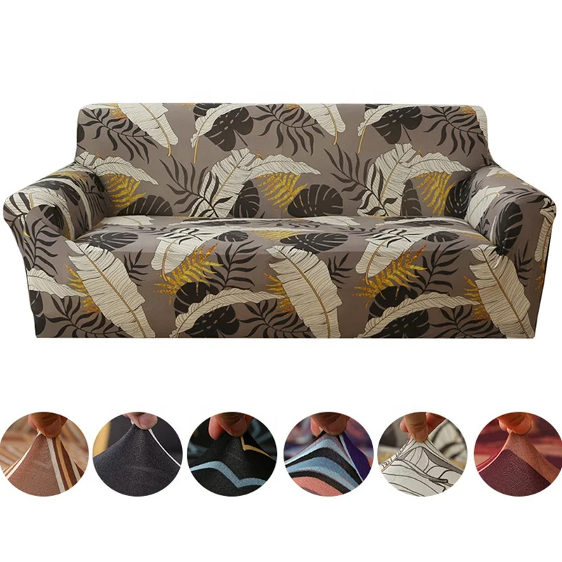 Amazon hot selling printed sofa cover super soft fabric elastic sofa slipcover wholesale