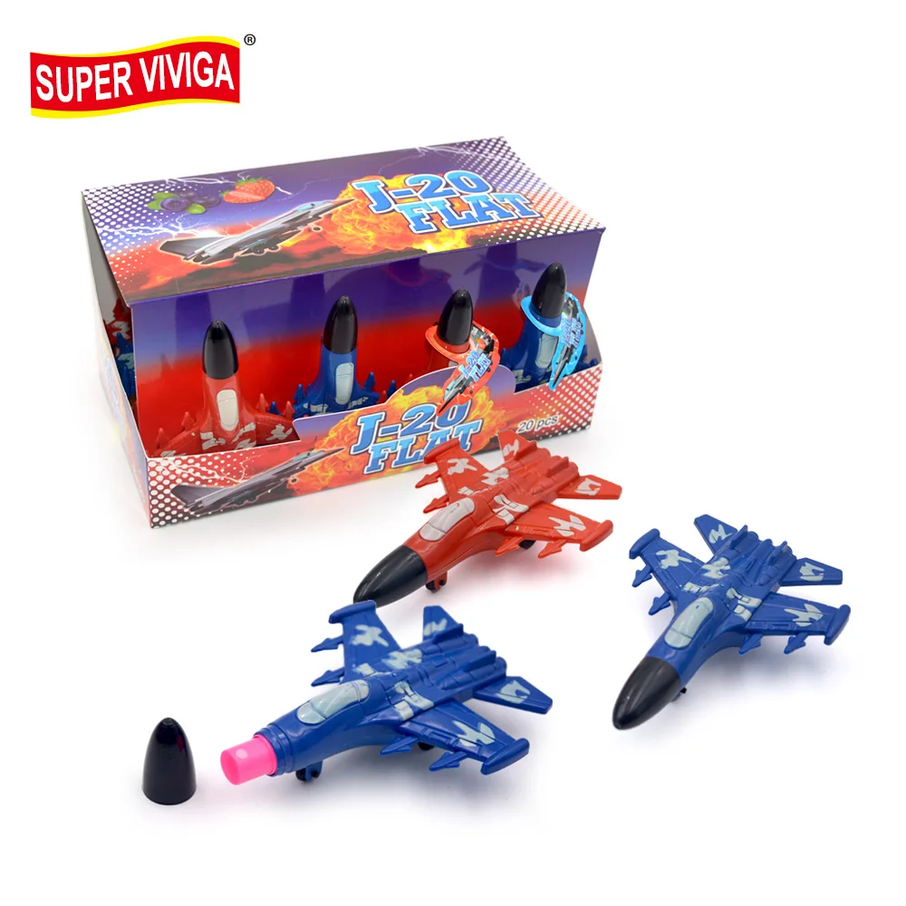 Hot Sale Flat Liquid Candy Fruit Flavor Sweet Plane Shaped Spray Candy