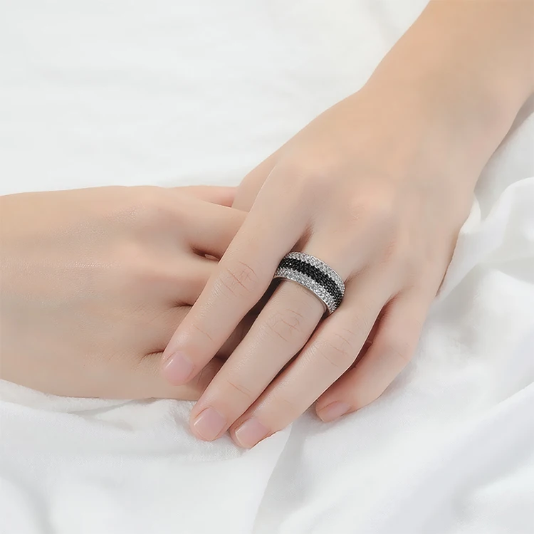 Bling jewelry silver plated cz diamond plain ring trendy copper alloy cheap ring