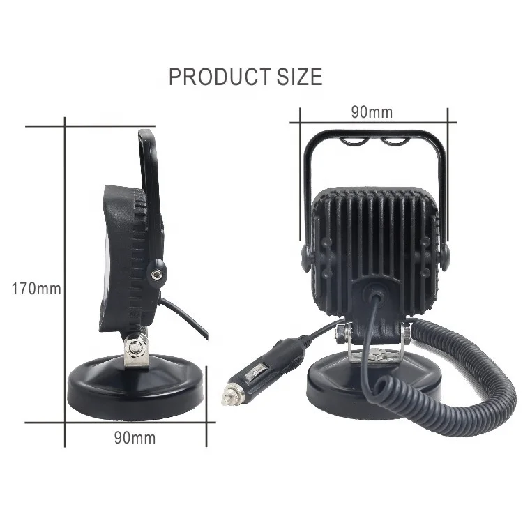 15W Led Flood Work Light, Magnetic Base Search Light For Hummer Boat Truck
