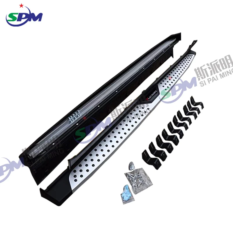 Боковые ступенчатые подножки SPM для hyundai tucson 2021