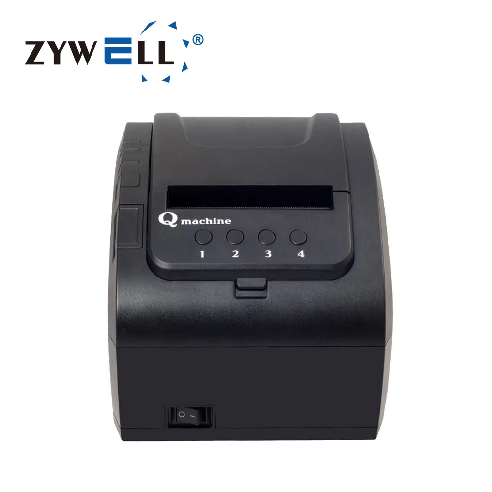 ZYWELL pos system 80mm thermal queue ticket printer ZY307Q restaurant bank park queuing printer