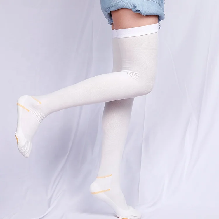 Design Custom 20-30mmhg Medical Nursing Sport Stocking Women Knee High Running Cycling Compression Socks