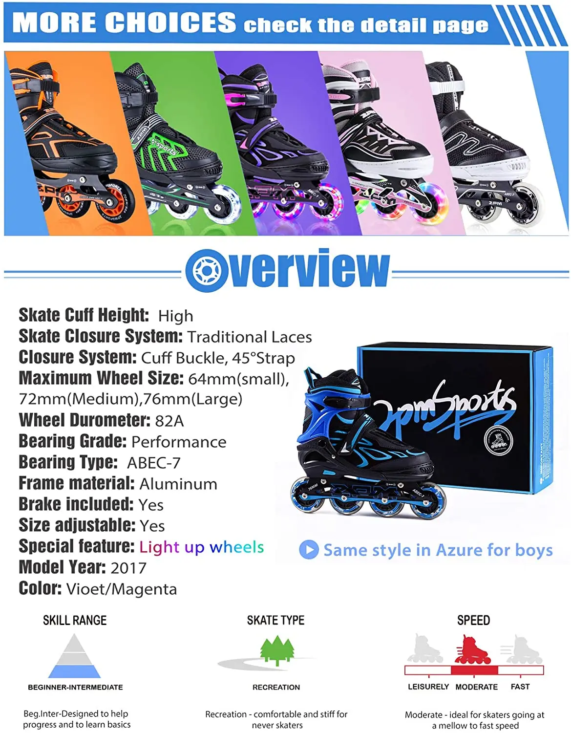 Adjustable Inline Skates with Light up Wheels Beginner Skates Fun Illuminating Roller Skates for Kids