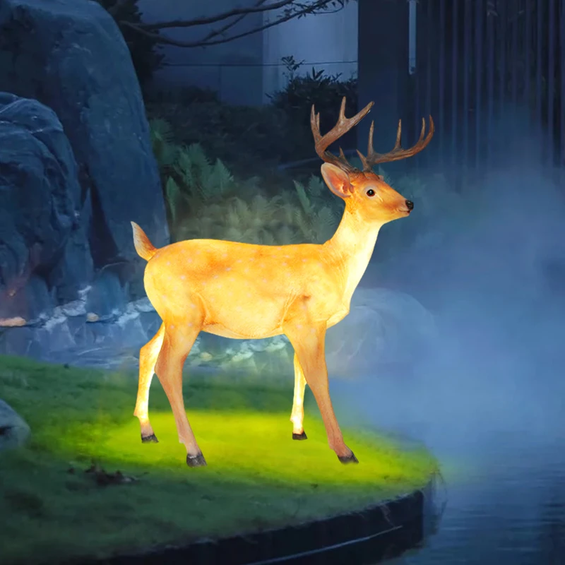 Christmas Decoration Supplies Waterproof Lawn Lamp Floor Sika Deer Landscape Lighting Outdoor Garden Light Christmas Decorations