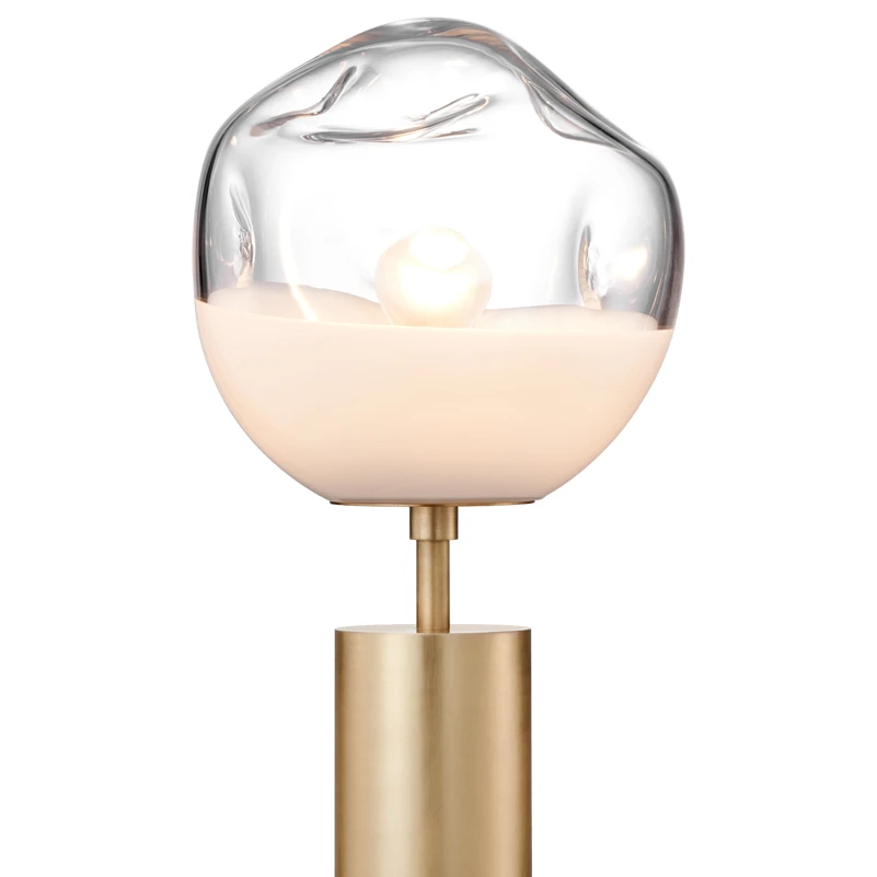 Модная металлическая стеклянная Современная декоративная Современная уникальная роскошная настольная лампа MARSDEN ручной работы для отеля