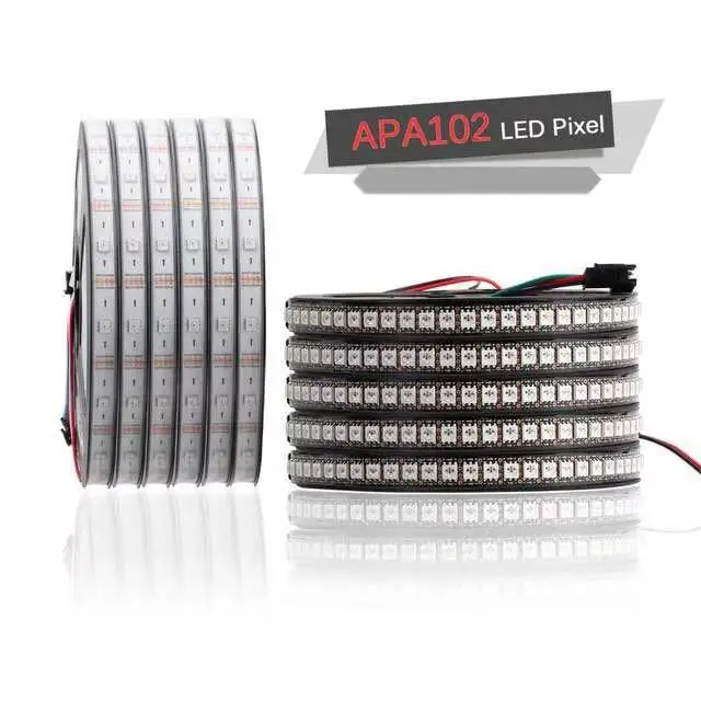 APA102 1 м до 5 DC5V цифровой полосы света Smart LED пикселей 30/60/144 светодиодов/m IP30/IP65/IP67 водонепроницаемый индивидуально адресуемых