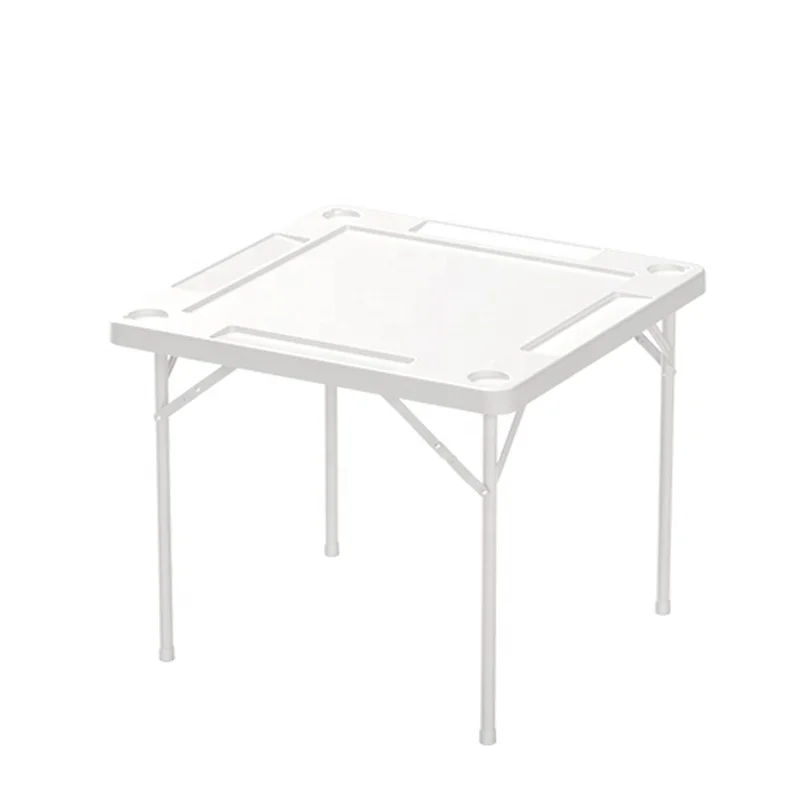 Benjia Modern design Outdoor Garden Dining Folding Plastic Mahjong Table for Friends Party