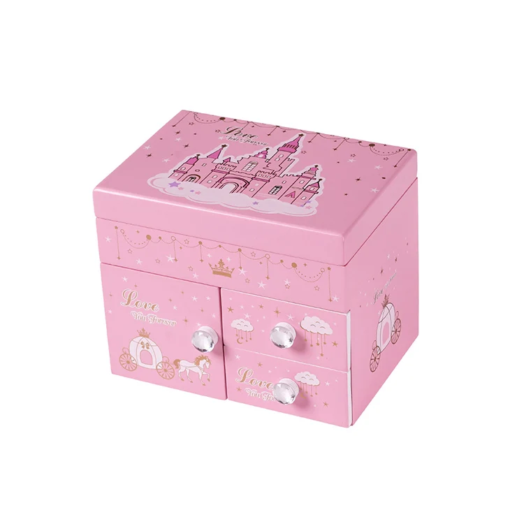 Chinese Factory Price Luxury Childs Musical Ballerina Packaging Wood Earring Jewelery Box