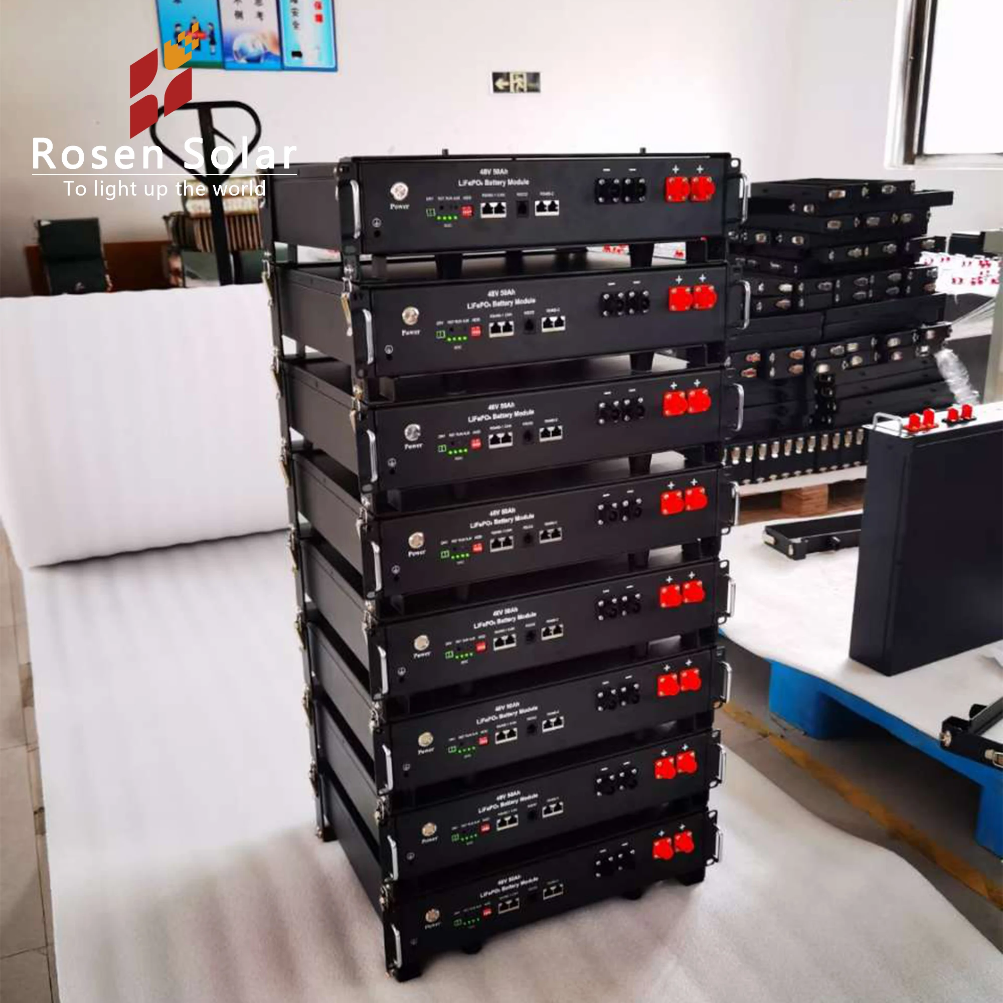 Lithium Ion Battery Lifepo4 48v 200ah Battery Pack Rosen LiFePo4 Battery 100ah 200ah 300ah