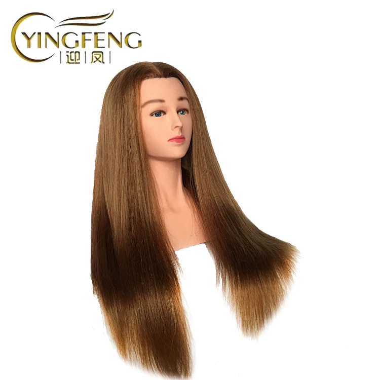 Dummy Head Cutting Training Manikin Cosmetology Doll Head With Shoulder Mannequin Training Head Mixed Human Hair For Color