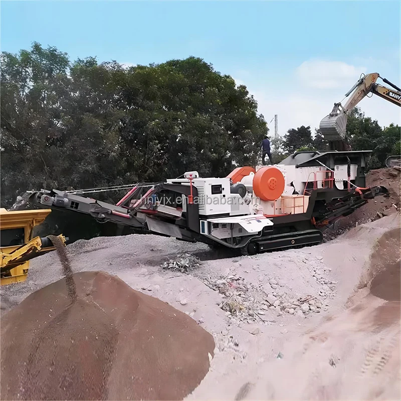 Crawler Moving Jaw Crusher Mobile Diesel Stone Crushing Plant Track Mobile Crusher Price List