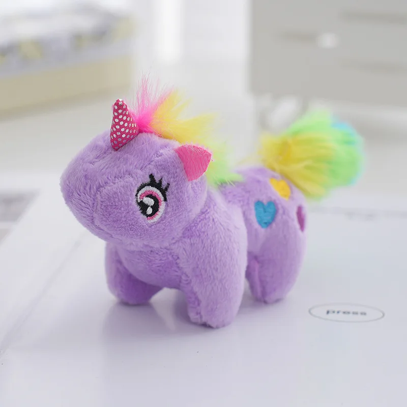 Rainbow Keychain Plush Doll Cute Doll Car Metal Keychain Bag Hanging Accessories Promotion Gift Pp Cotton New