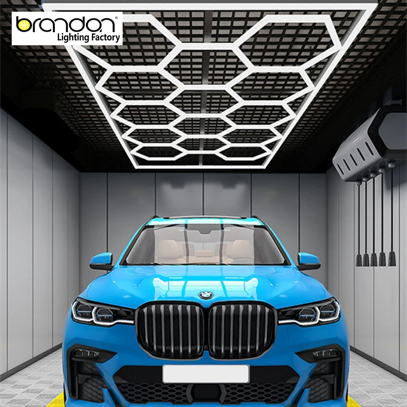 Brandon Intelligence Suspended Honeycomb Work Light 3000 Lumen Dual Color Led Work Light For Garage