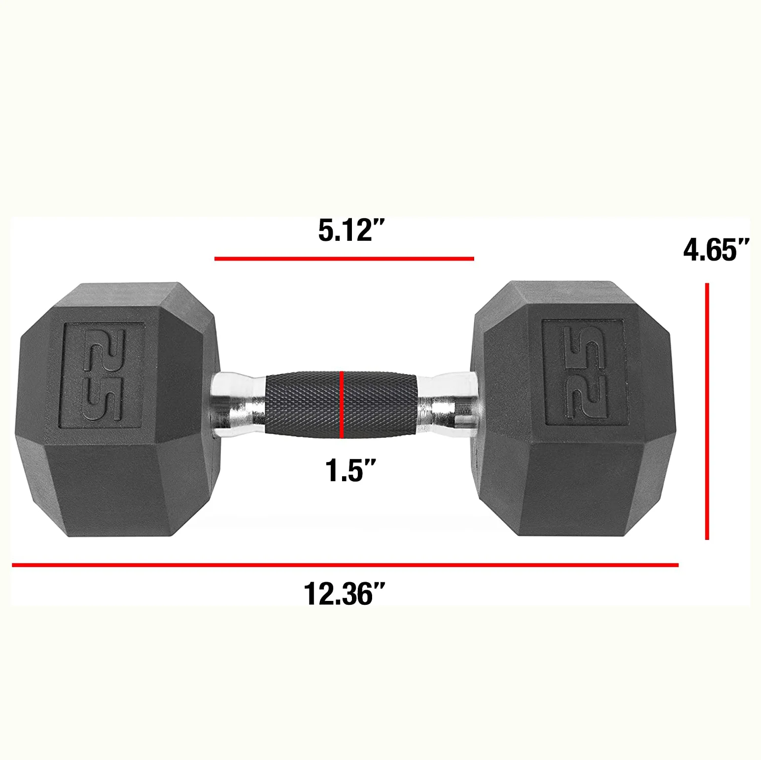 High Quality Anti-Slip Hex Rubber Dumbbell Set Gym Equipment