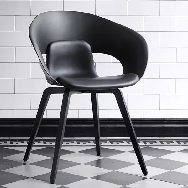 DELI STACK Custom Nordic Modern Dining Chair for Home Use Featuring Armrests for Cafe Studio or Negotiation Cave Chair