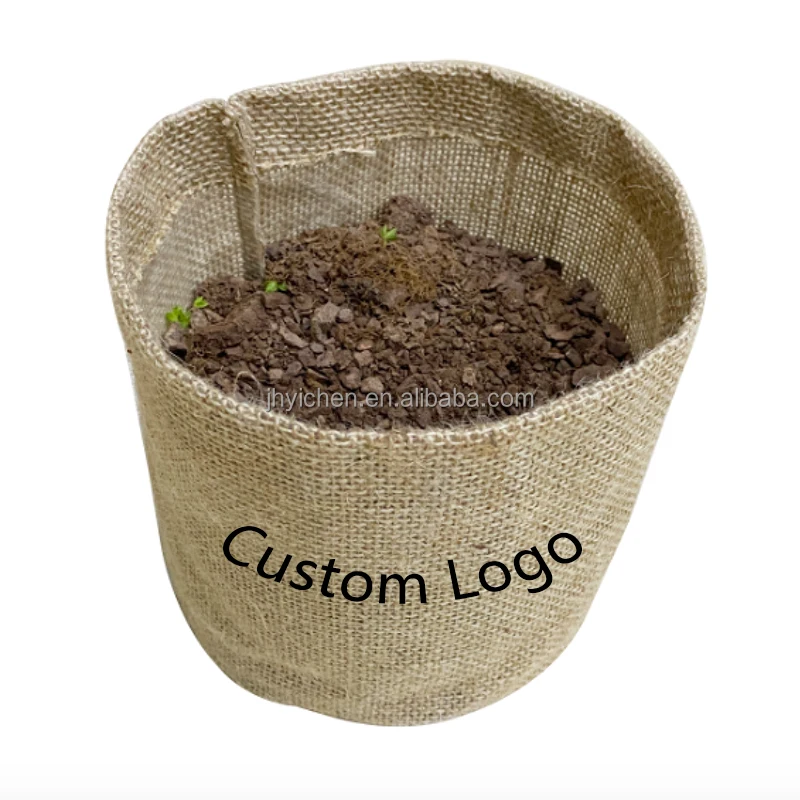 Wholesale Custom Design Hemp Jute Round Bottom Rice Bag Burlap Coffee Beans bag