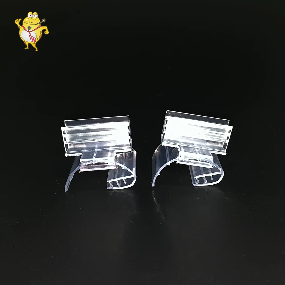 Plastic transparent super grip sign holder shelf talker talker clips