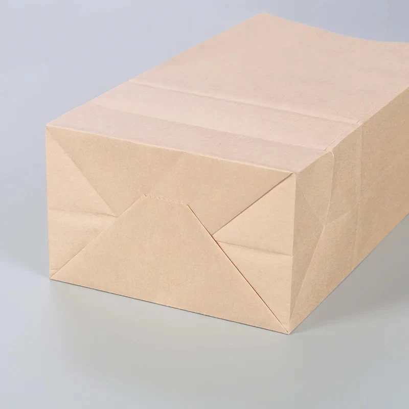 KM Ecofriendly Food Delivery 80gsm 100gsm Brown Kraft Paper Bags for Foods Grocery Packing of Gift